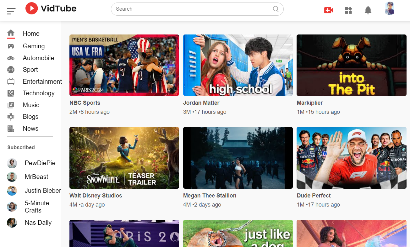 YouTube Clone